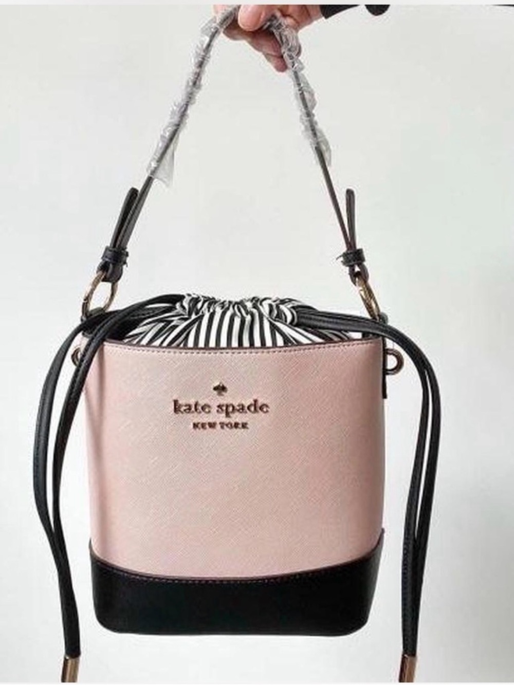 kate spade Two-Tone Pink and Black Bucket Crossbody